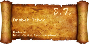 Drabek Tibor névjegykártya